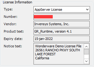 wonderware demo license